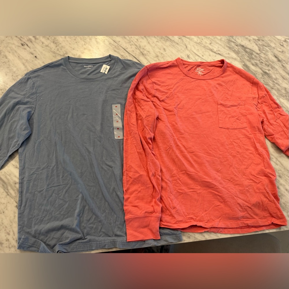 NWT Old Navy and J Crew Long Sleeve Tees in Blue and Red